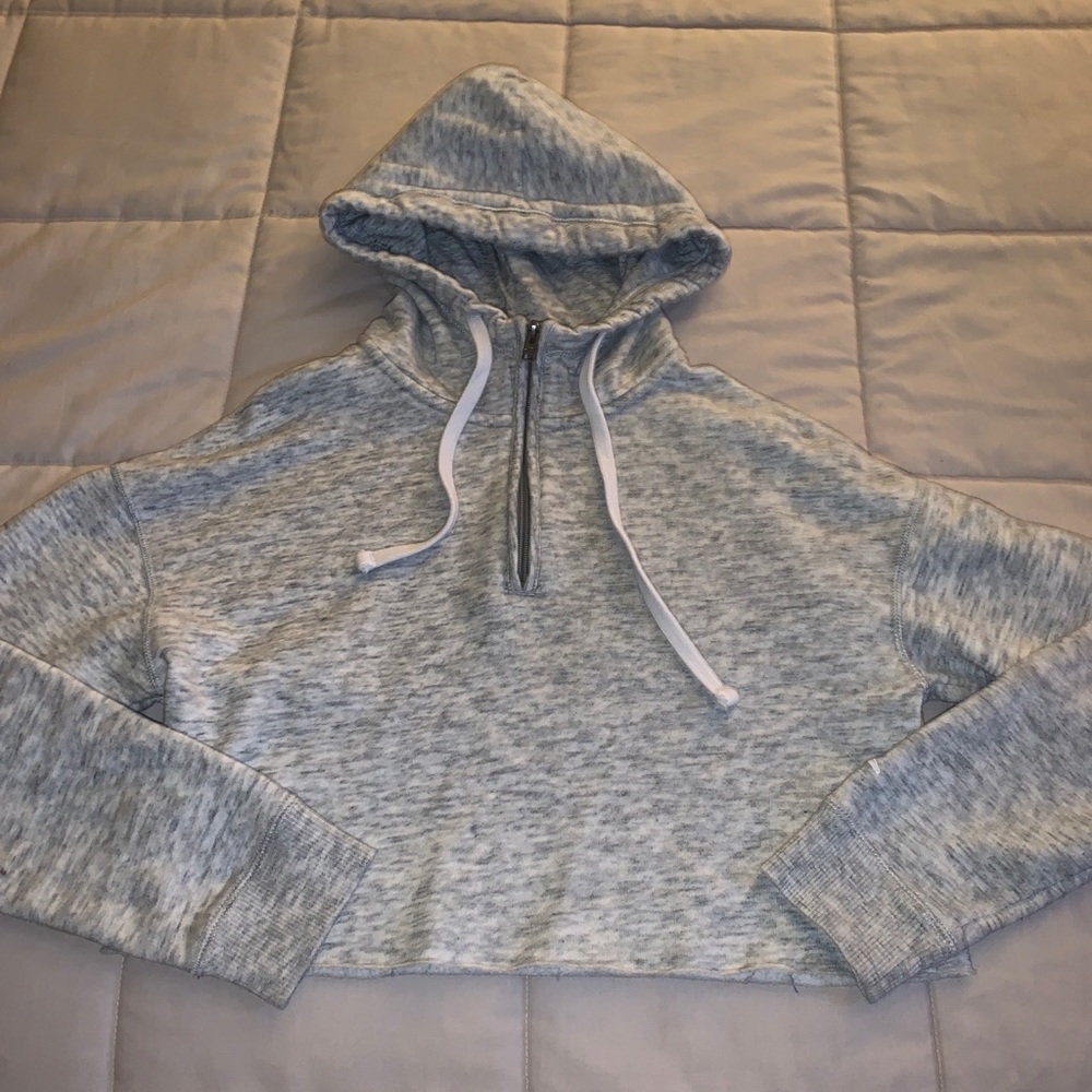 Quarter zip cropped pullover